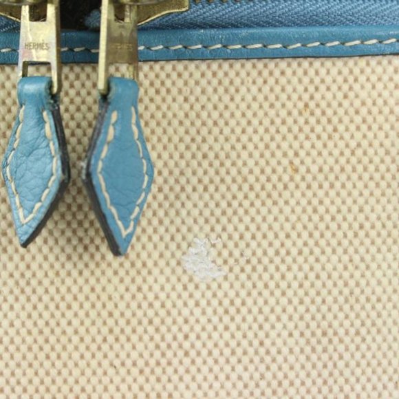 Hermès Blue Jean Leather x Toile Intercity Vanity - Picture 4 of 13